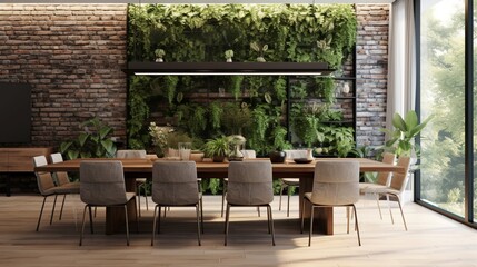 Fototapeta premium table and chairs in a garden