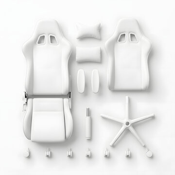 Modern minimalist white kitchen utensil organizer with hooks.