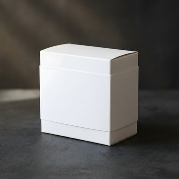 Modern Minimalist White Plastic Storage Box Container.