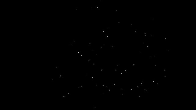 White particles floating in dark background representing space stars or glowing digital network data points for modern graphic design backgrounds (536)