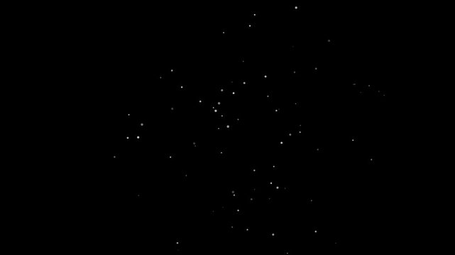 sparkling golden particles floating in dark space abstract motion background (302)