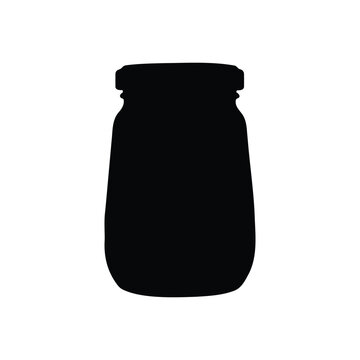 Brainstorm pickle silhouette icon vector flat design.