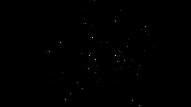 minimalist abstract black background with scattered white dots forming dynamic motion pattern (313)