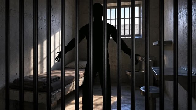 Angry man in jail