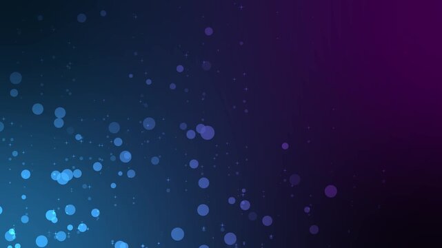 Abstract gradient background bokeh dots and subtle light streaks animation, digital backdrop suitable for technology or creative themes