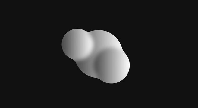 Abstract liquid metaball animation: organic morphing spheres on animation black background