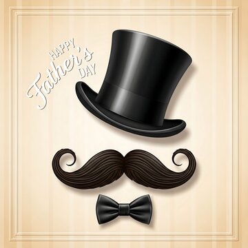 Fathers day greeting with hat