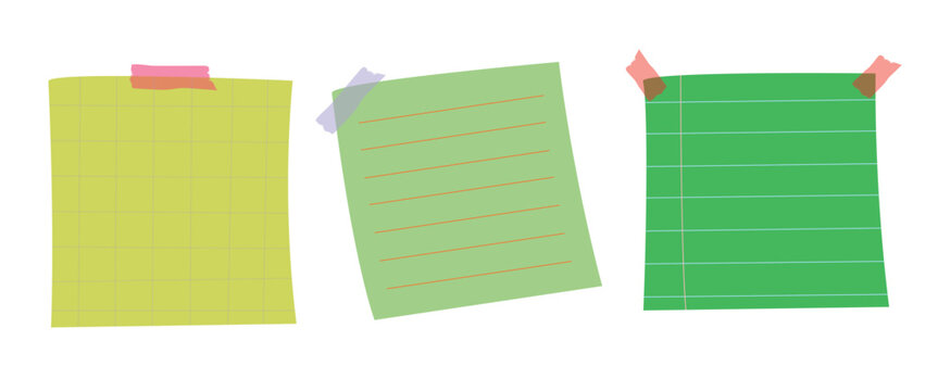 Colorful sticky notes variety element vector set