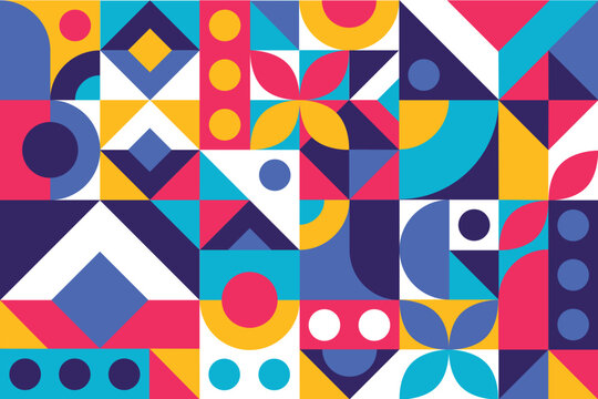 Flat mosaic background