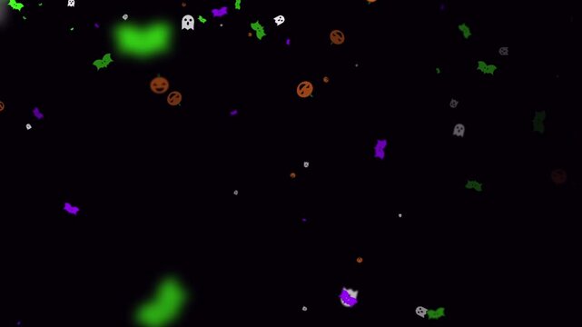 Halloween Icons Falling Animation