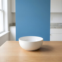 Fototapeta premium Modern white toilet bowl in clean bathroom setting.