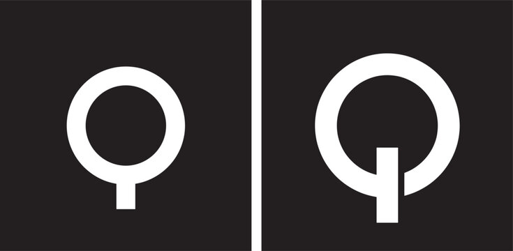 Abstract circular power button symbols in black and white styles with electronic technology interface silhouette isolated computer