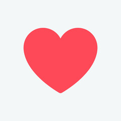 Fototapeta premium Red Heart Symbol Love Icon Shape.