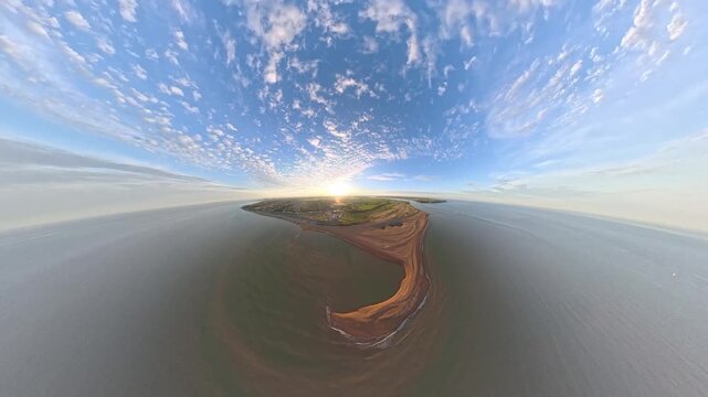 4K Drone Aerial: River Deben Estuary and Felixstowe Ferry, Suffolk