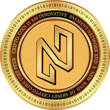 Metal-look Nuls cryptocurrency illustrations. 3D illustrations.