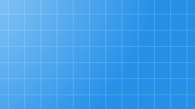 blue Digital Graph Paper Grid Chart  Animation, white wireframe  on blue background, Technology Science and Medical Theme Blue Background Loop
