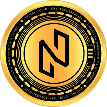 Metal-look Nuls cryptocurrency illustrations. 3D illustrations.