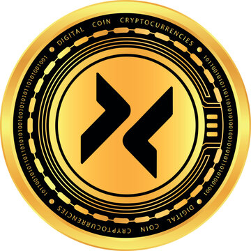 nereus-nrs cryptocurrency drawings on abstract background. 3d illustrations.