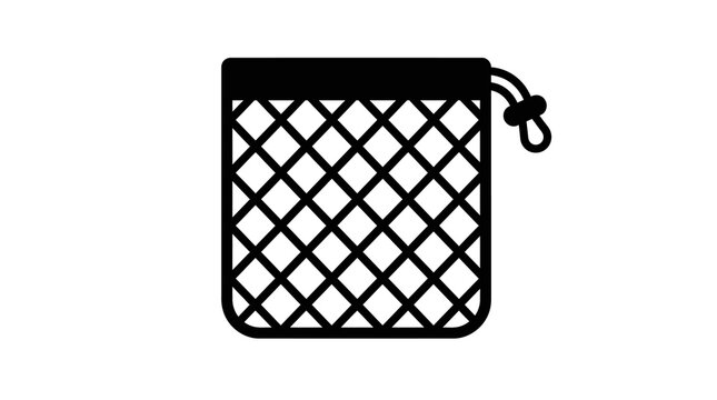 Reusable mesh bag icon for eco-friendly shopping