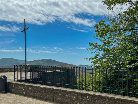 View of the surrounding area from the Sanctuary of La Verna &ndash; a Franciscan sanctuary above the town of Chiusi della Verna in the province of Arezzo, Italy, where St. Francis received the stigmata.