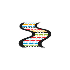 Obraz premium Colorful abstract graphic design element.