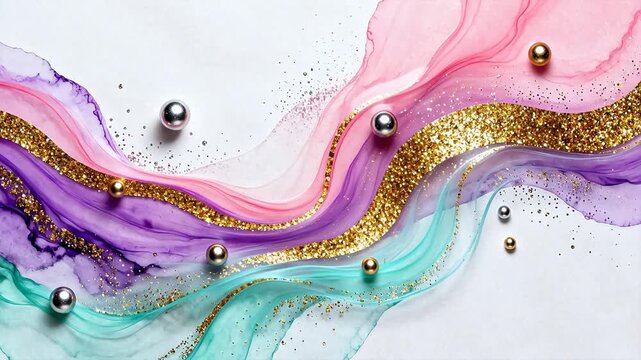 Abstract colorful flowing design