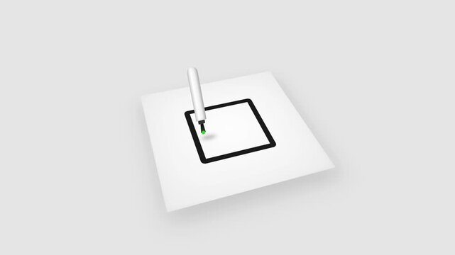 Green Checkmark Checkbox Pen Drawing Green Checkmark in Checkbox