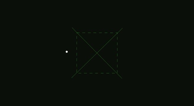 Minimalist abstract motion with moving animation white dot and geometric grid