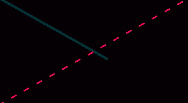 Minimalist motion animation background, with intersecting cyan, and red lines