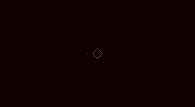 Minimalist red square geometric animation on animation black background