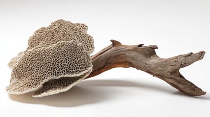 Obraz premium Abstract composition of organic textures wood and sponge like formation
