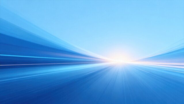 Abstract blue motion blur with light