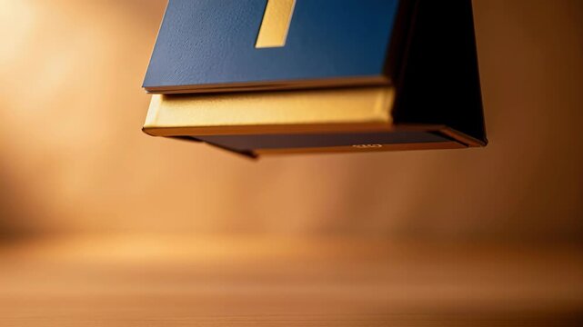 Golden Trophy Award: A close-up shot focuses on the underside of a golden trophy award with a blue casing and a golden numeral 7 prominently displayed.