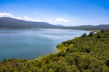 Fototapeta premium Kovada Lake National Park with the surrounding area of 6534 hectares is one of the Turkish National Parks since 1970. It was declared as a 1 level protected area in 1992. The lake, which is quite shal