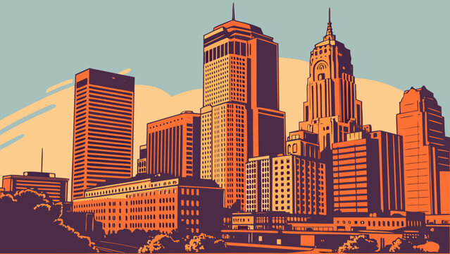 Minneapolis skyline featuring prominent downtown skyscrapers