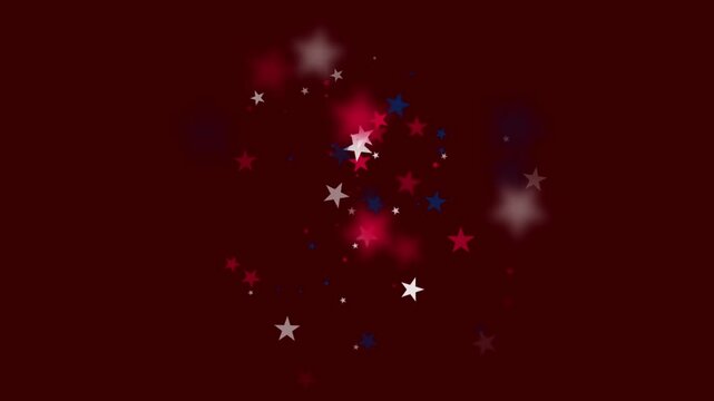 Patriotic Red White and Blue Stars Falling