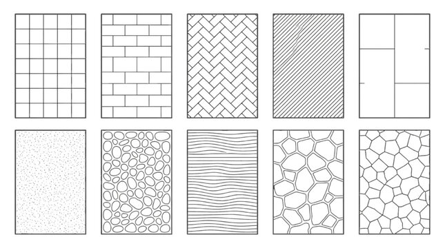 Vector CAD Hatch Patterns and Architectural Material Texture Set