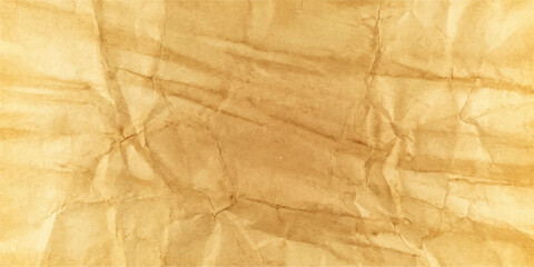 Fototapeta premium crumpled vintage brown old paper texture background with wrinkled parchment surface and grunge antique paper pattern
