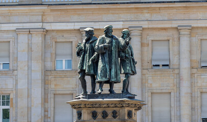 Obraz premium statue of Johannes Gutenberg in Frankfurt,