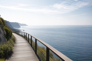 Obraz premium Minimalist luxury interior and scenic outdoor spaces design for modern lifestyle.
