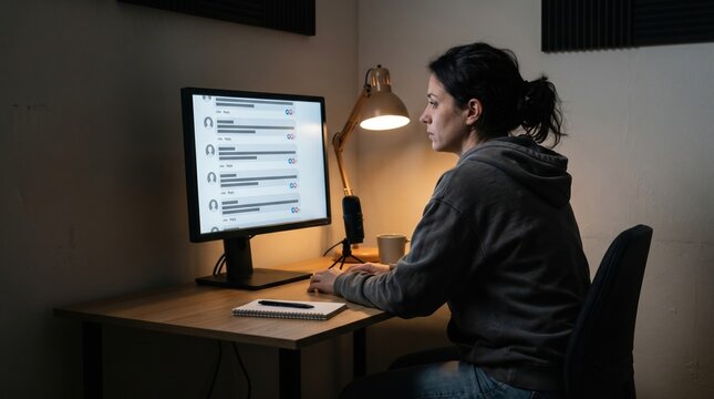 Creator facing identical comments and bot reactions on social feed concept