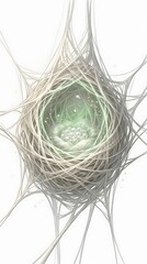 Obraz premium Spider nest with glowing eggs 202606201154