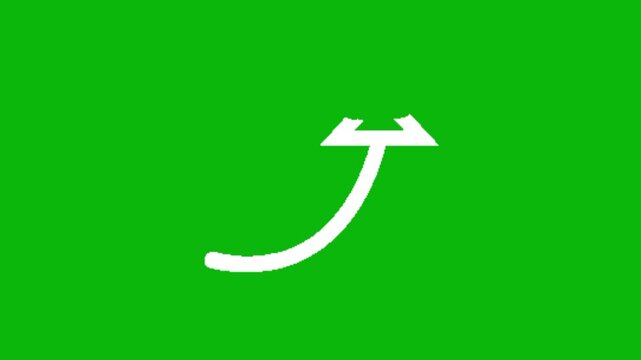 Animated Tap Arrow Icon Chroma Key