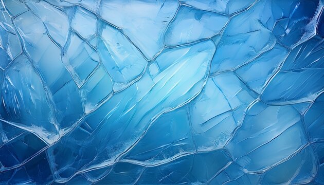 Ice Texture Background The Textured Cold Frosty Surface Of Ice Block Blue Background With Cracks On The Ice Surface Textured Illustration