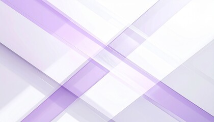 Fototapeta premium Abstract geometric background with overlapping purple and white translucent lines creating a modern design and sense of depth.