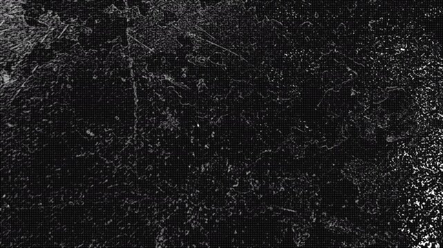 Halftone animated texture distressed film grain retro noise overlay grunge background ideal for vintage video projects and cinematic transitions.
