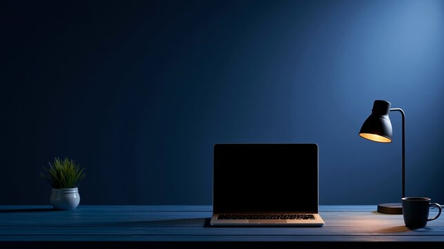 modern home office workspace at night for productivity book cover