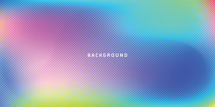 Abstract Colorful Halftone Dot Pattern Background with Vibrant Holographic Gradient Mesh Overlay Texture Backdrop for Creative Graphic Design