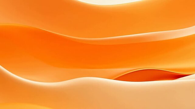 Abstract flowing orange and beige curves