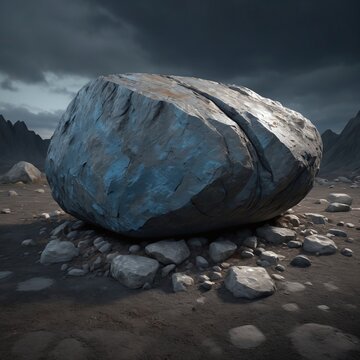 Embedded bedrock boulder concept